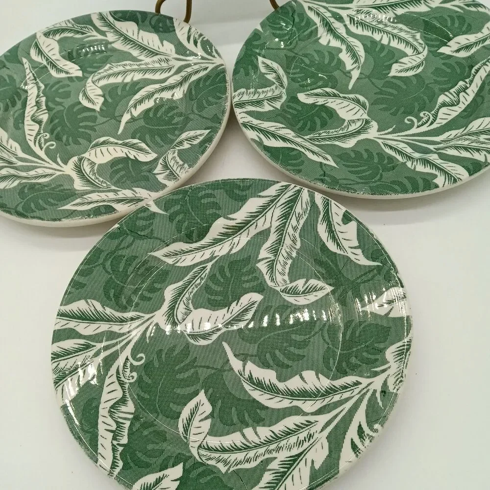 Vtg Wallace China Shadowleaf Restaurant Ware Set of Four 9.25